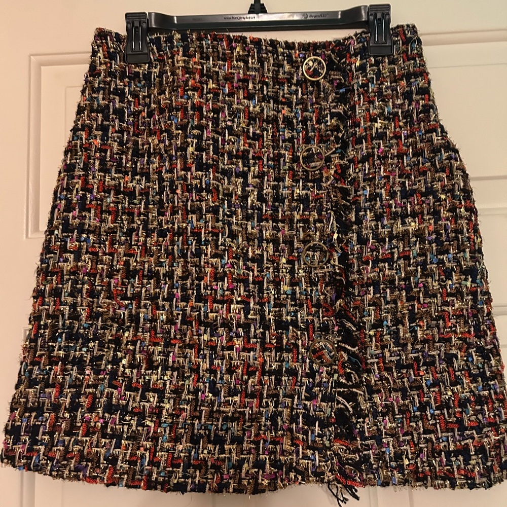 Chic Multicolor Tweed Skirt